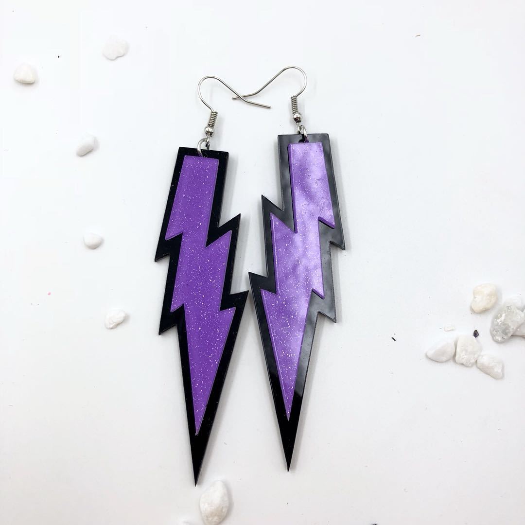 Acrylic trendy lightning earrings (Minimo de Compra 2) MIC-QingM021