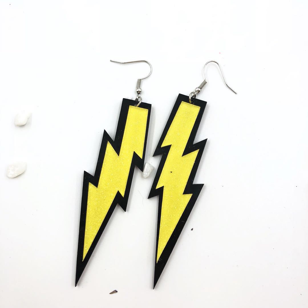 Acrylic trendy lightning earrings (Minimo de Compra 2) MIC-QingM021