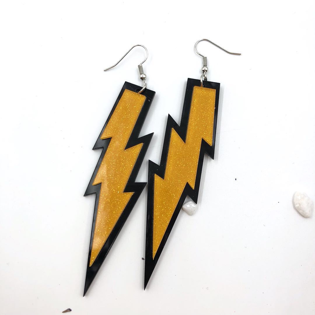 Acrylic trendy lightning earrings (Minimo de Compra 2) MIC-QingM021