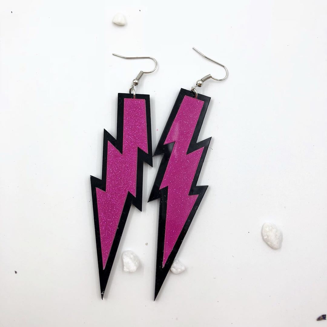 Acrylic trendy lightning earrings (Minimo de Compra 2) MIC-QingM021