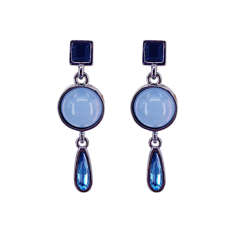 Alloy blue series earrings MYA-DieD001