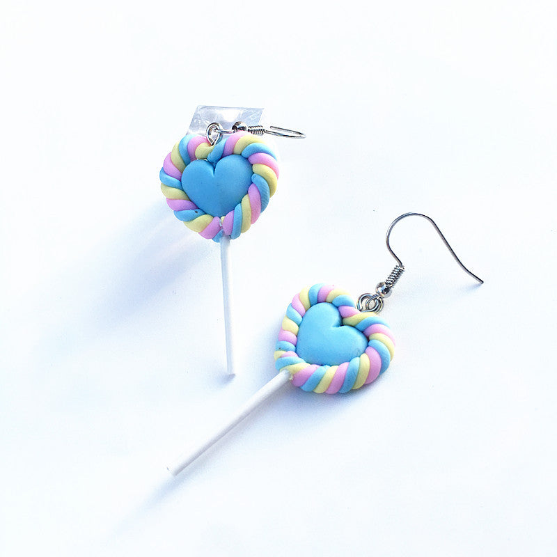 Resin cartoon love lollipop ear clip (Minimo de Compra 2) MIC-ChouT016