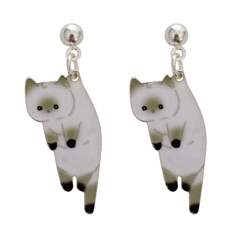 Alloy Animal Cat Earrings MYA-ShiE004