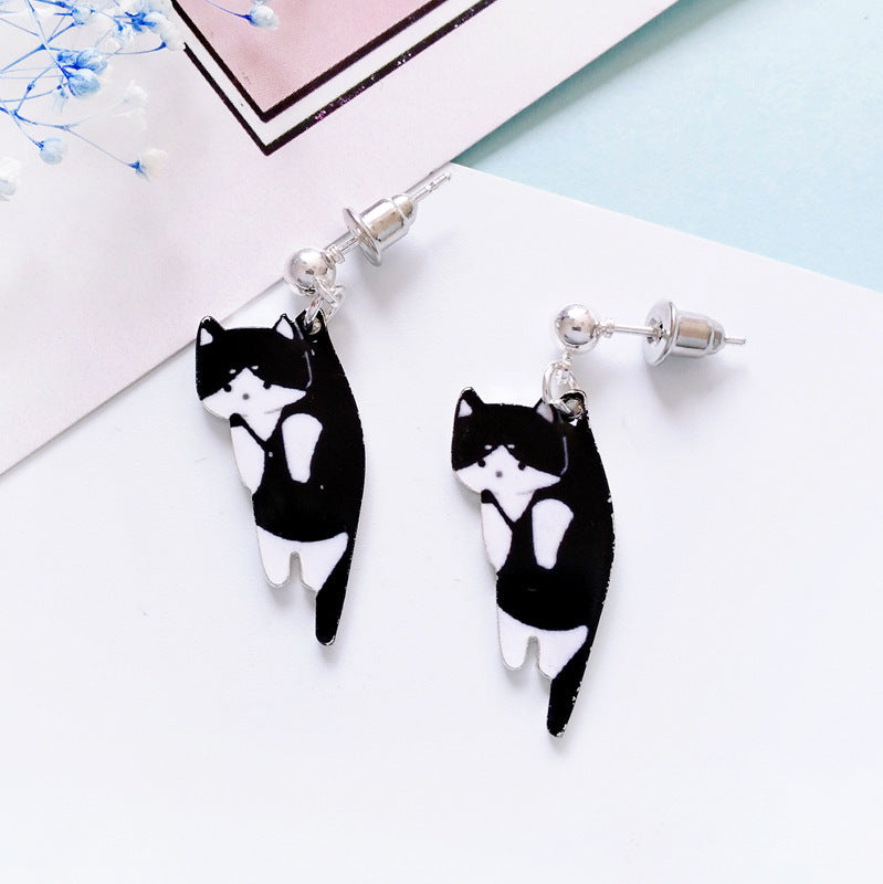 Alloy Animal Cat Earrings MYA-ShiE004