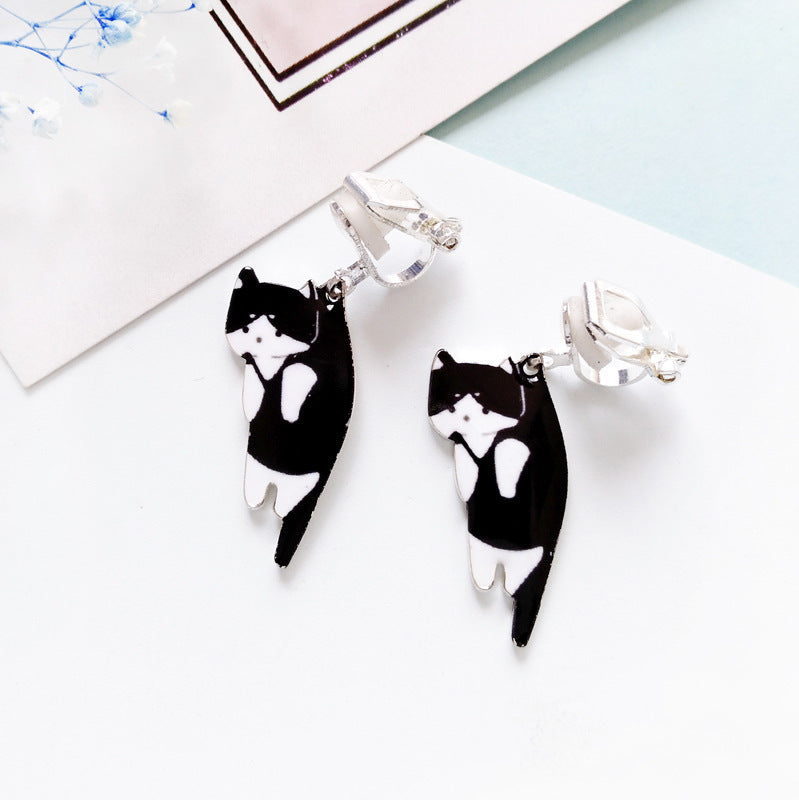 Alloy Animal Cat Earrings MYA-ShiE004