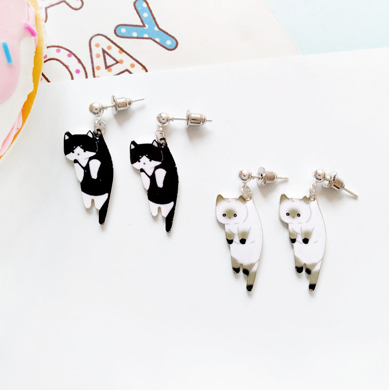 Alloy Animal Cat Earrings MYA-ShiE004