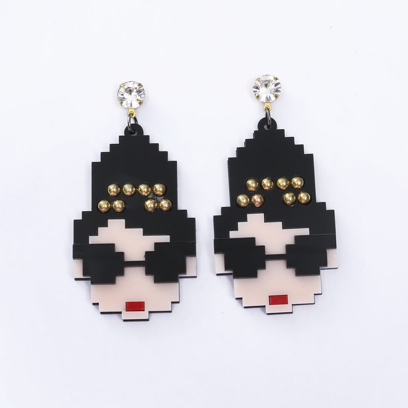 Acrylic sunglasses girl earrings MYA-XueP034