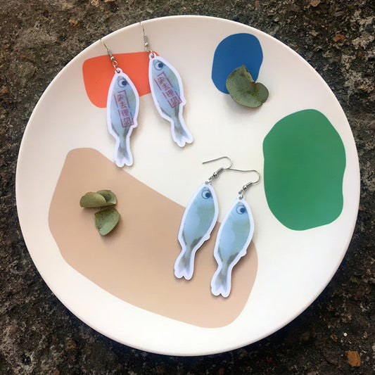 Acrylic funny salted fish earrings MIC-ChouT001