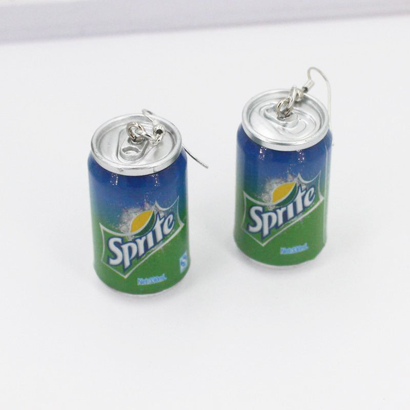 Acrylic Sprite Cola Fanta Can Earrings Minimo de compra 2 qiuge001