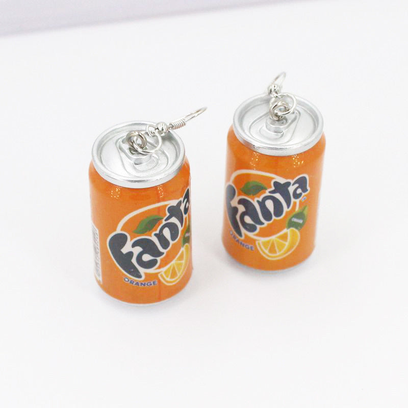 Acrylic Sprite Cola Fanta Can Earrings Minimo de compra 2 qiuge001