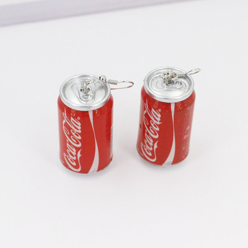 Acrylic Sprite Cola Fanta Can Earrings Minimo de compra 2 qiuge001