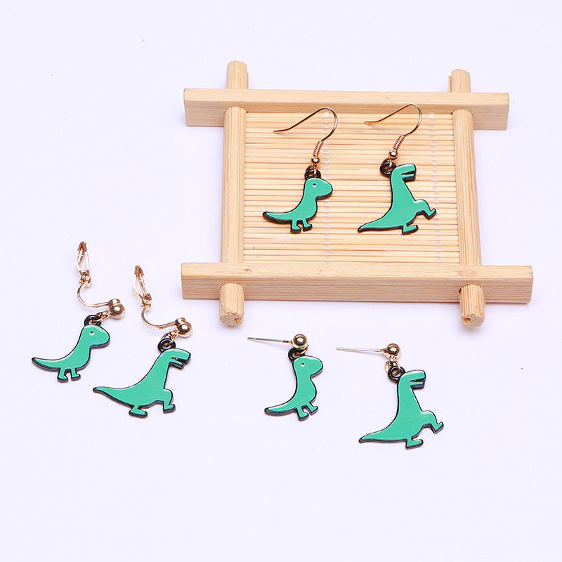 Alloy Funny Dinosaur Earrings (Minimo de Compra 2) MIC-QiR050