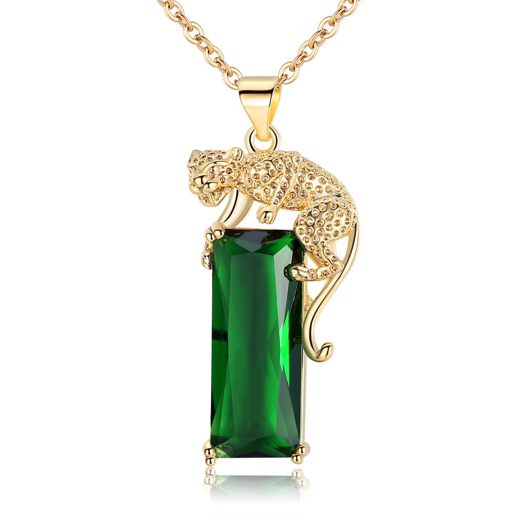 Alloy Emerald Pendant Necklace (Minimo de Compra 2)  MYA-WeiL002