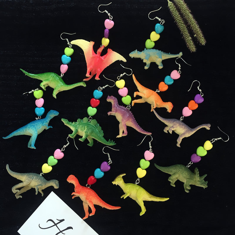 Acrylic Fun Dinosaur Earrings (Minimo de Compra 2) MIC-ChouT031