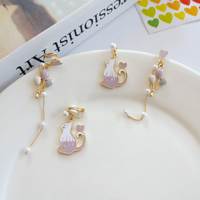 Alloy long chain pearl earrings (Minimo de compra 2) MYA-YBY033