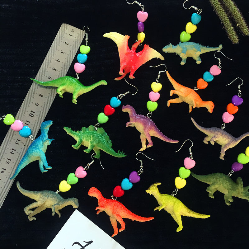 Acrylic Fun Dinosaur Earrings (Minimo de Compra 2) MIC-ChouT031