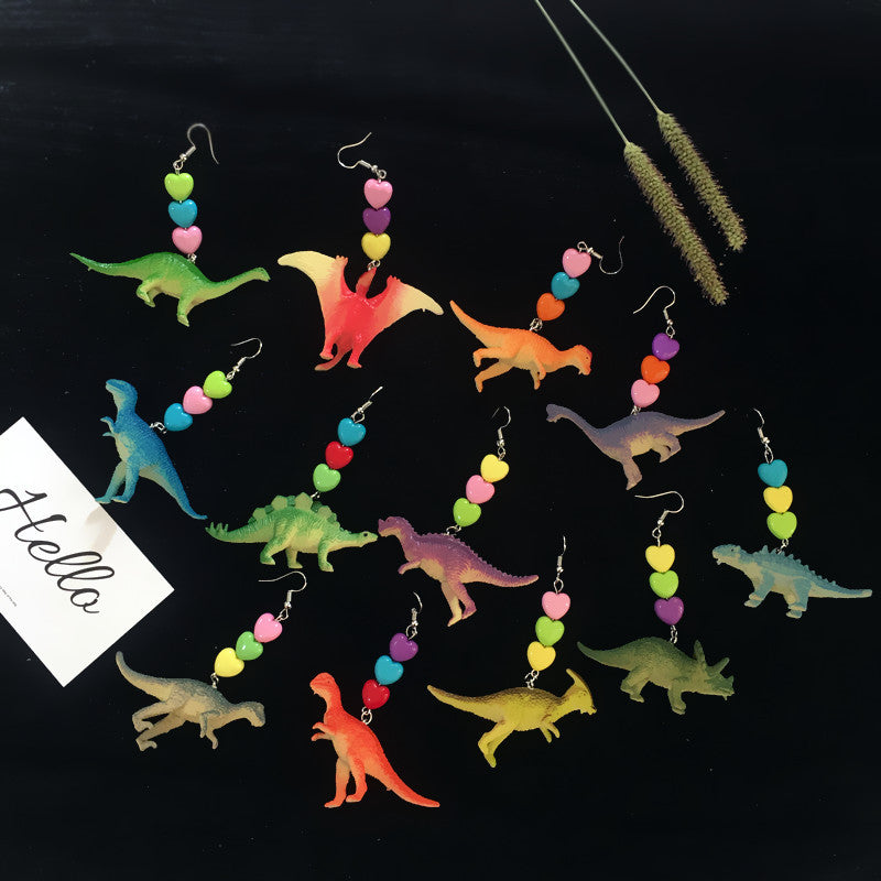 Acrylic Fun Dinosaur Earrings (Minimo de Compra 2) MIC-ChouT031