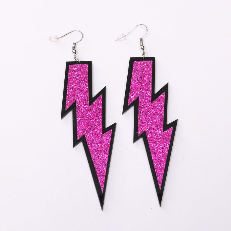 Acrylic Lightning Earrings MYA-XueP097