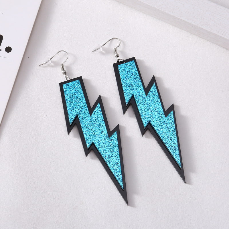 Acrylic Lightning Earrings MYA-XueP097