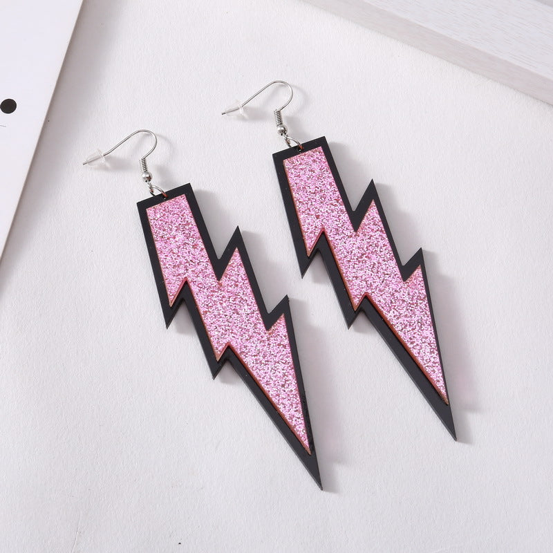 Acrylic Lightning Earrings MYA-XueP097