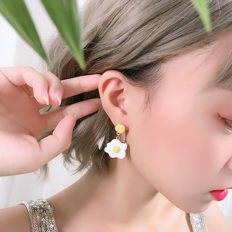 Alloy cartoon egg earrings MIC-LSY024