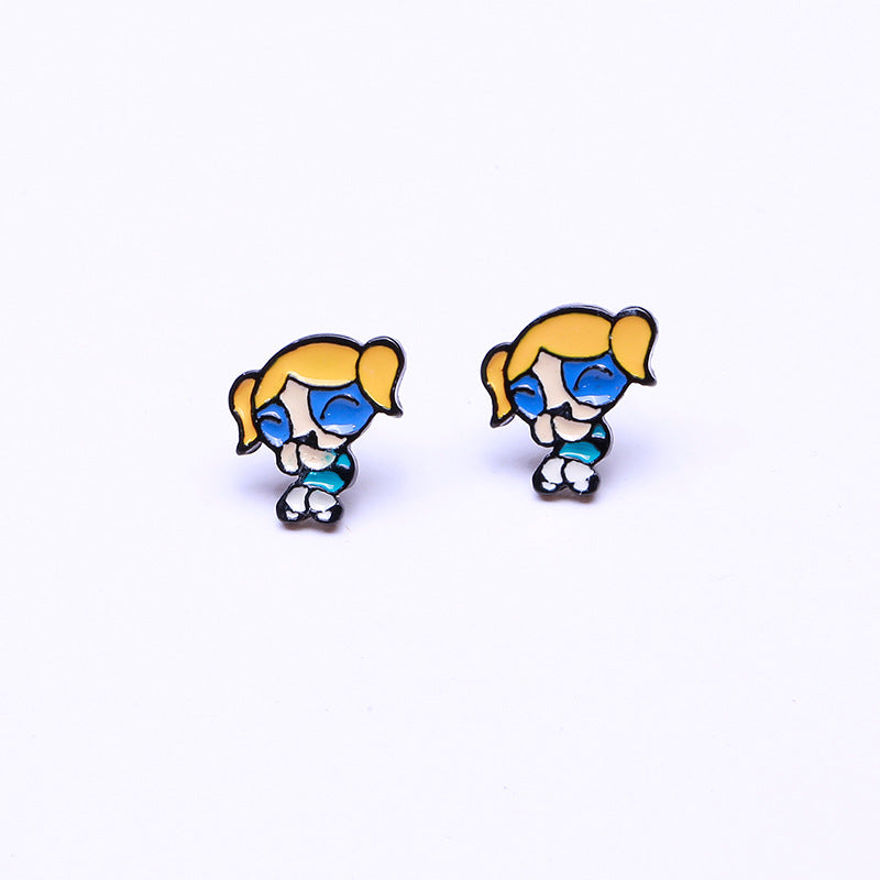 Alloy New Cartoon Anime Earrings (Minimo de Compra 10) MIC-QiR048