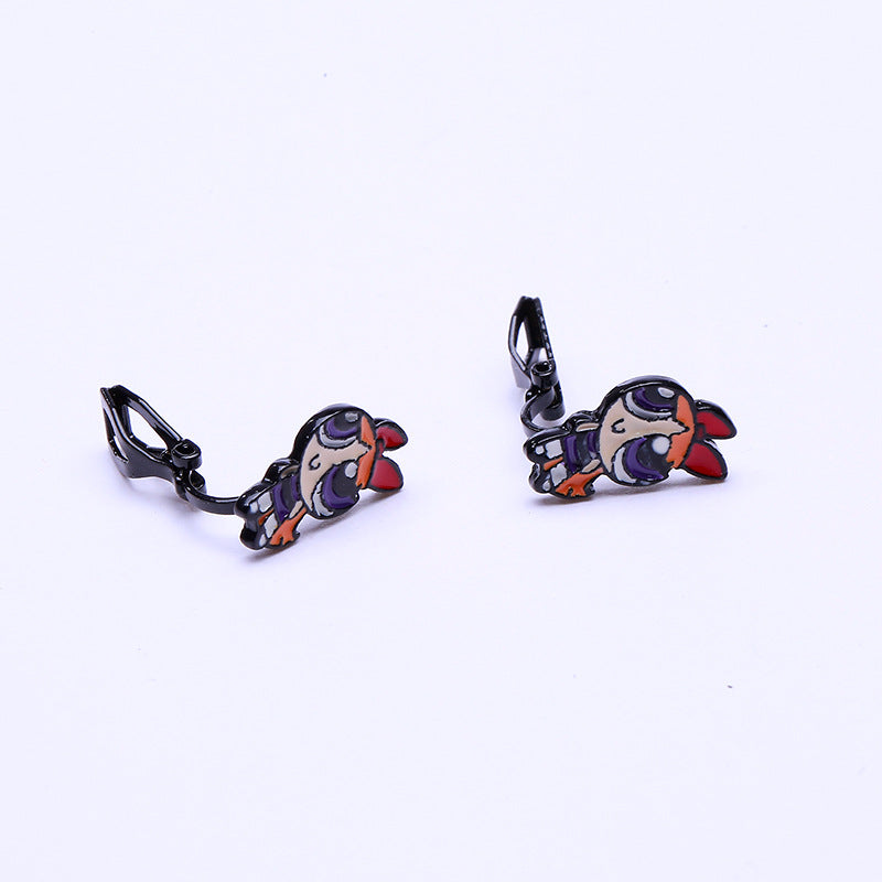 Alloy New Cartoon Anime Earrings (Minimo de Compra 10) MIC-QiR048