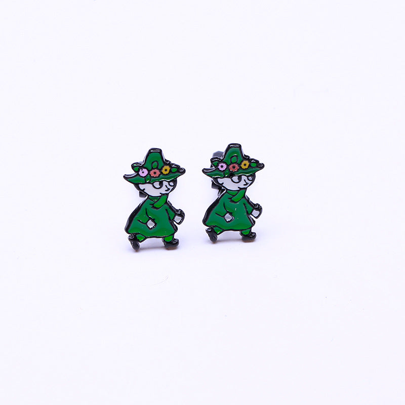 Alloy New Cartoon Anime Earrings (Minimo de Compra 10) MIC-QiR048