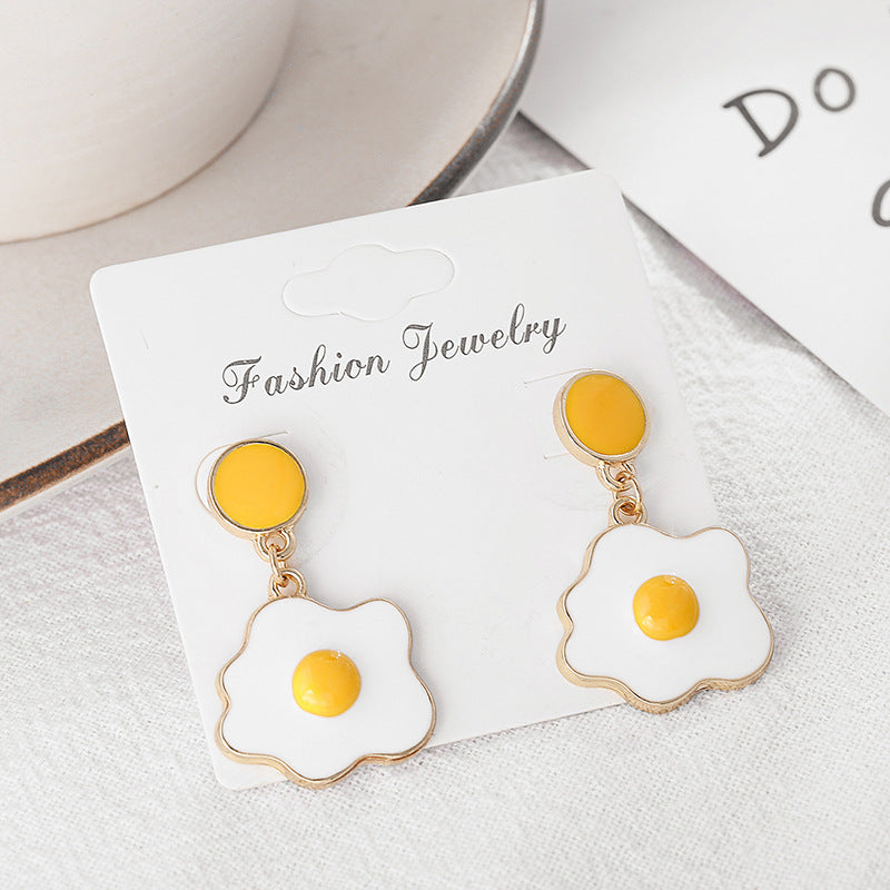 Alloy cartoon egg earrings MIC-LSY024