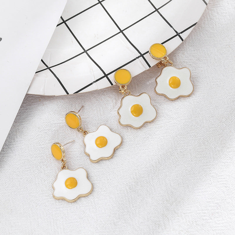 Alloy cartoon egg earrings MIC-LSY024