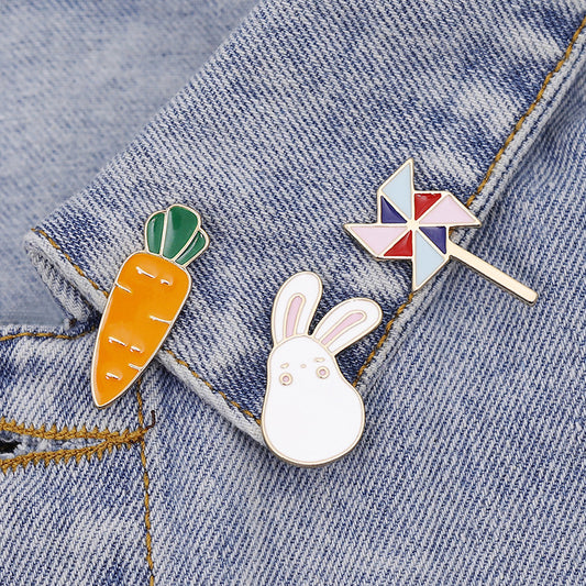 Alloy cartoon cute rabbit brooch (Minimo de compra 2) MIC-ZhiJ021