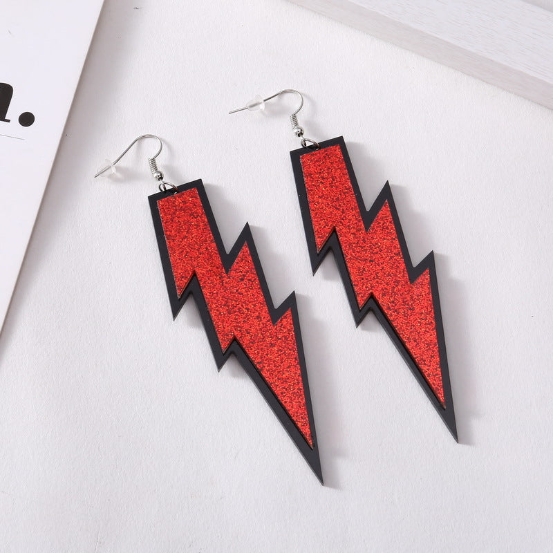 Acrylic Lightning Earrings MYA-XueP097