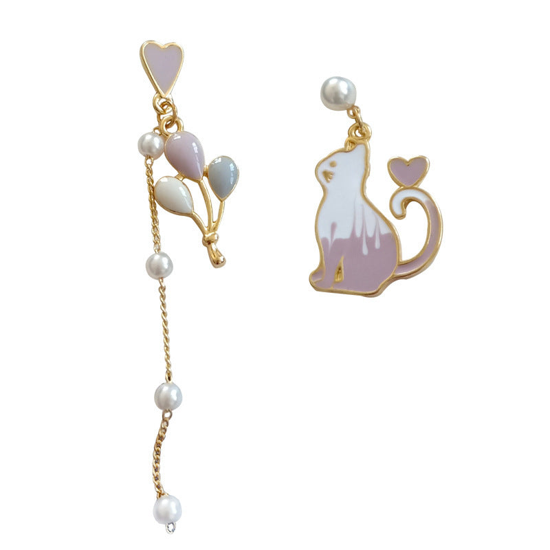 Alloy balloon cat earrings MYA-BLD011