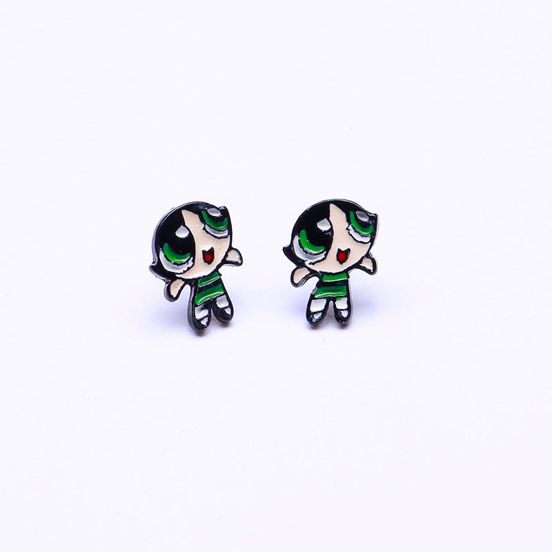 Alloy New Cartoon Anime Earrings (Minimo de Compra 10) MIC-QiR048