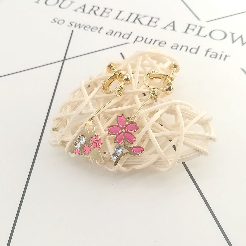 Alloy Flower Fuji Mountain Earrings MIC-MSY004