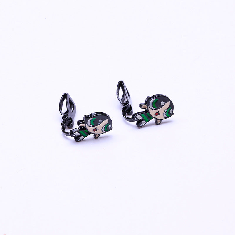 Alloy New Cartoon Anime Earrings (Minimo de Compra 10) MIC-QiR048