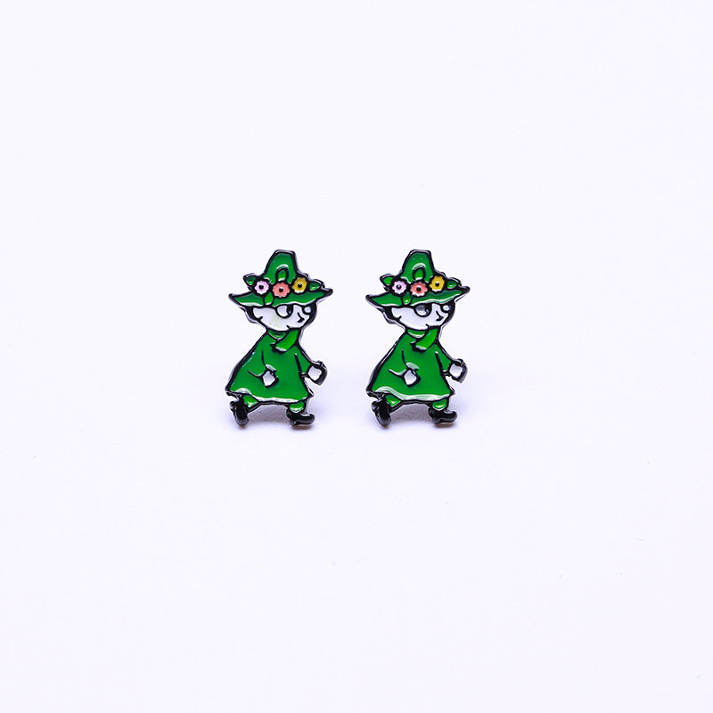 Alloy New Cartoon Anime Earrings (Minimo de Compra 10) MIC-QiR048