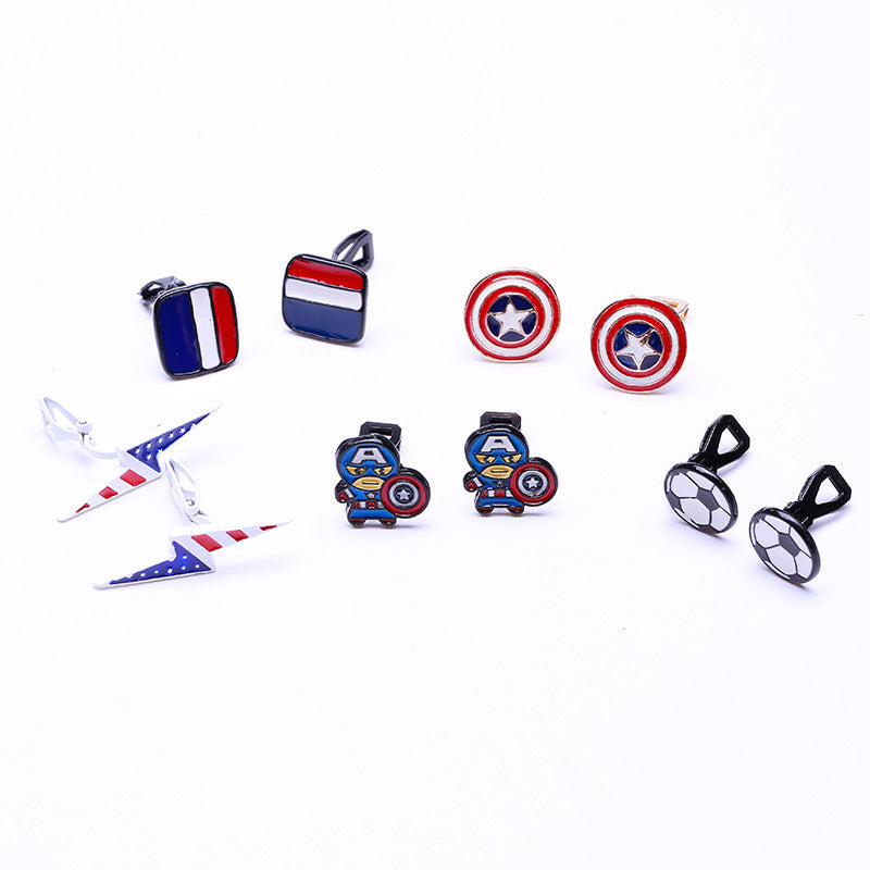 Alloy New Cartoon Anime Earrings (Minimo de Compra 10) MIC-QiR048