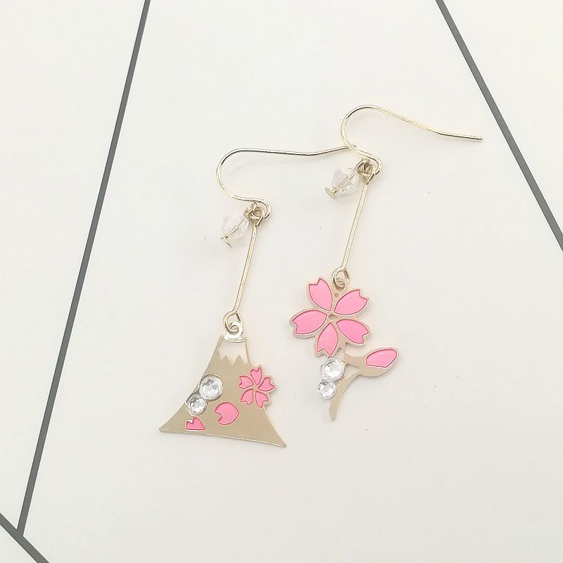 Alloy Flower Fuji Mountain Earrings MIC-MSY004