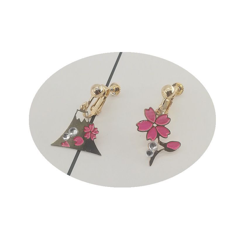 Alloy Flower Fuji Mountain Earrings MIC-MSY004