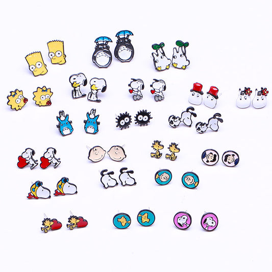 Alloy cartoon anime earrings (Minimo de Compra 2) MIC-QiR052