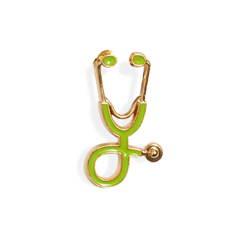 Alloy stethoscope brooch MIC-YiN006