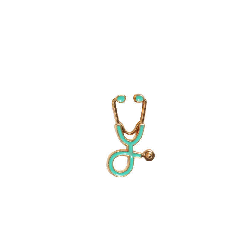 Alloy stethoscope brooch MIC-YiN006