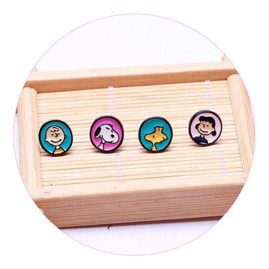 Alloy Earrings Cute Cartoon Candy Color (M) MIC-QiR004