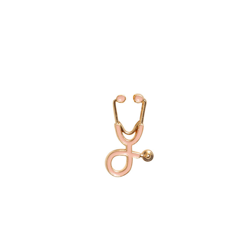 Alloy stethoscope brooch MIC-YiN006