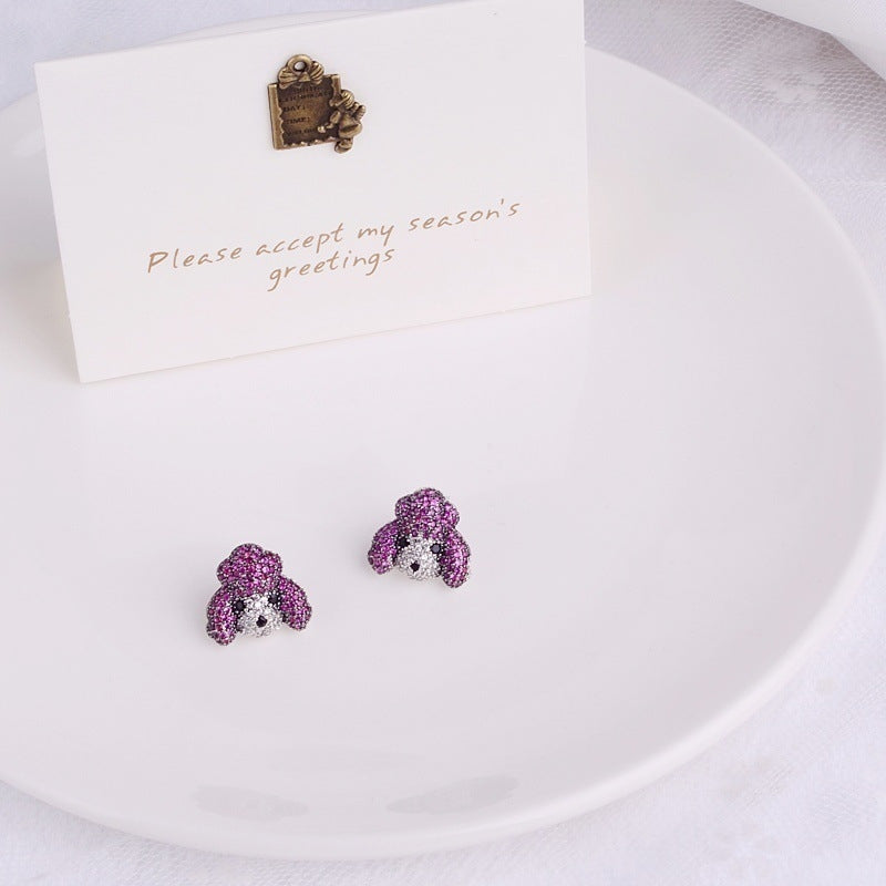 Cartoon Mini Animal Zircon Earrings MIC-ES-WeiH001