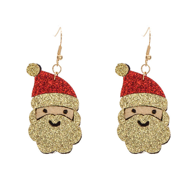 Alloy Cute Santa Claus Earrings MYA-KaiQ024