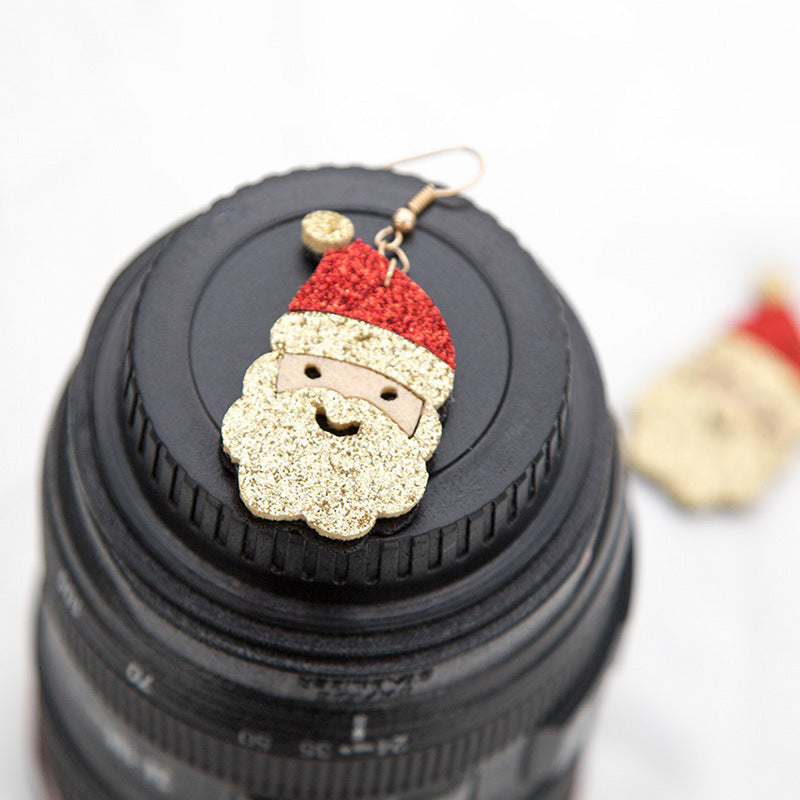 Alloy Cute Santa Claus Earrings MYA-KaiQ024