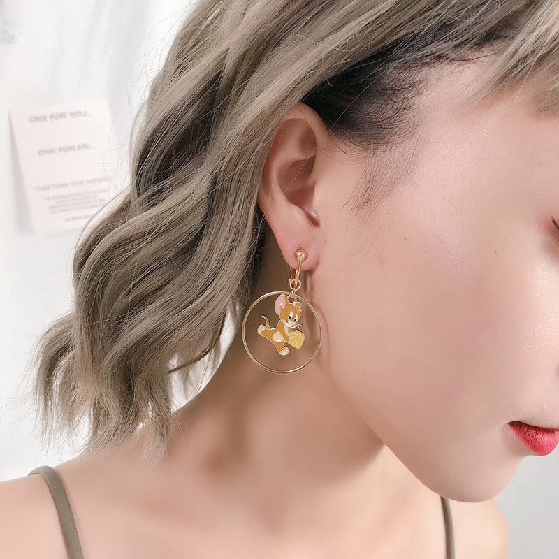 Yellow mouse earrings earrings Minimo de compra 2 MIC-LSY005