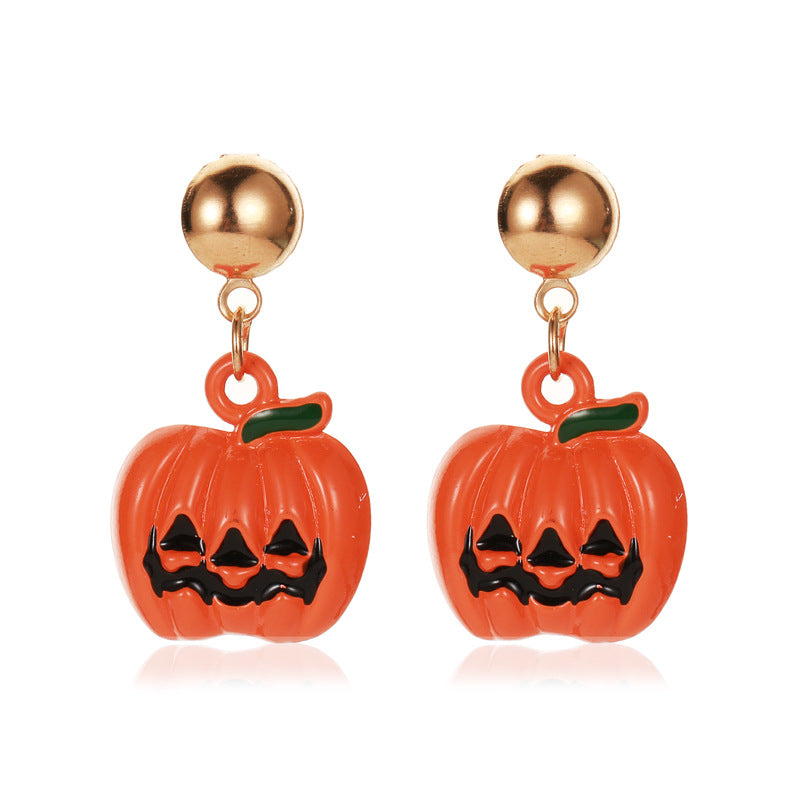 Alloy Christmas Snow Pumpkin Earrings (Minimo de Compra 2) MIC-MiaoY089